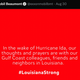A screenshot of an Exxon tweet offering "thoughts and prayers" for those affected by Ida.